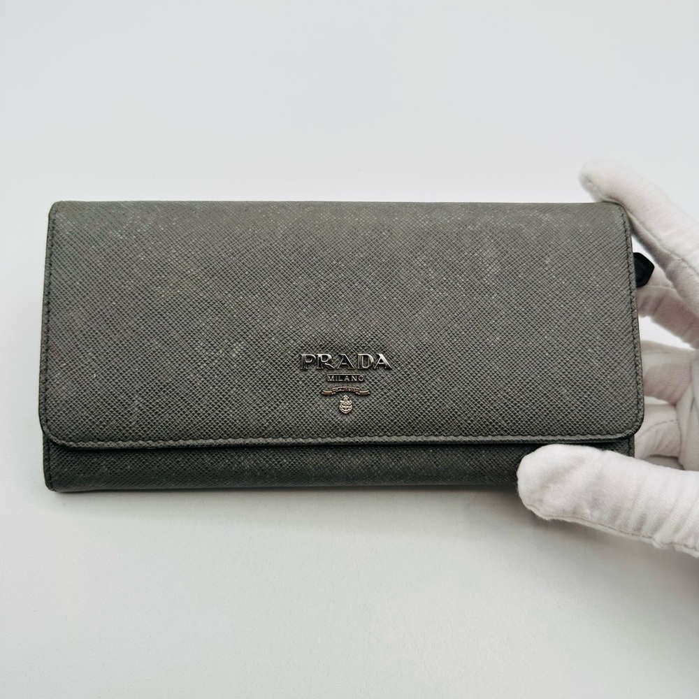 Prada Saffiano Leather Flap Wallet
